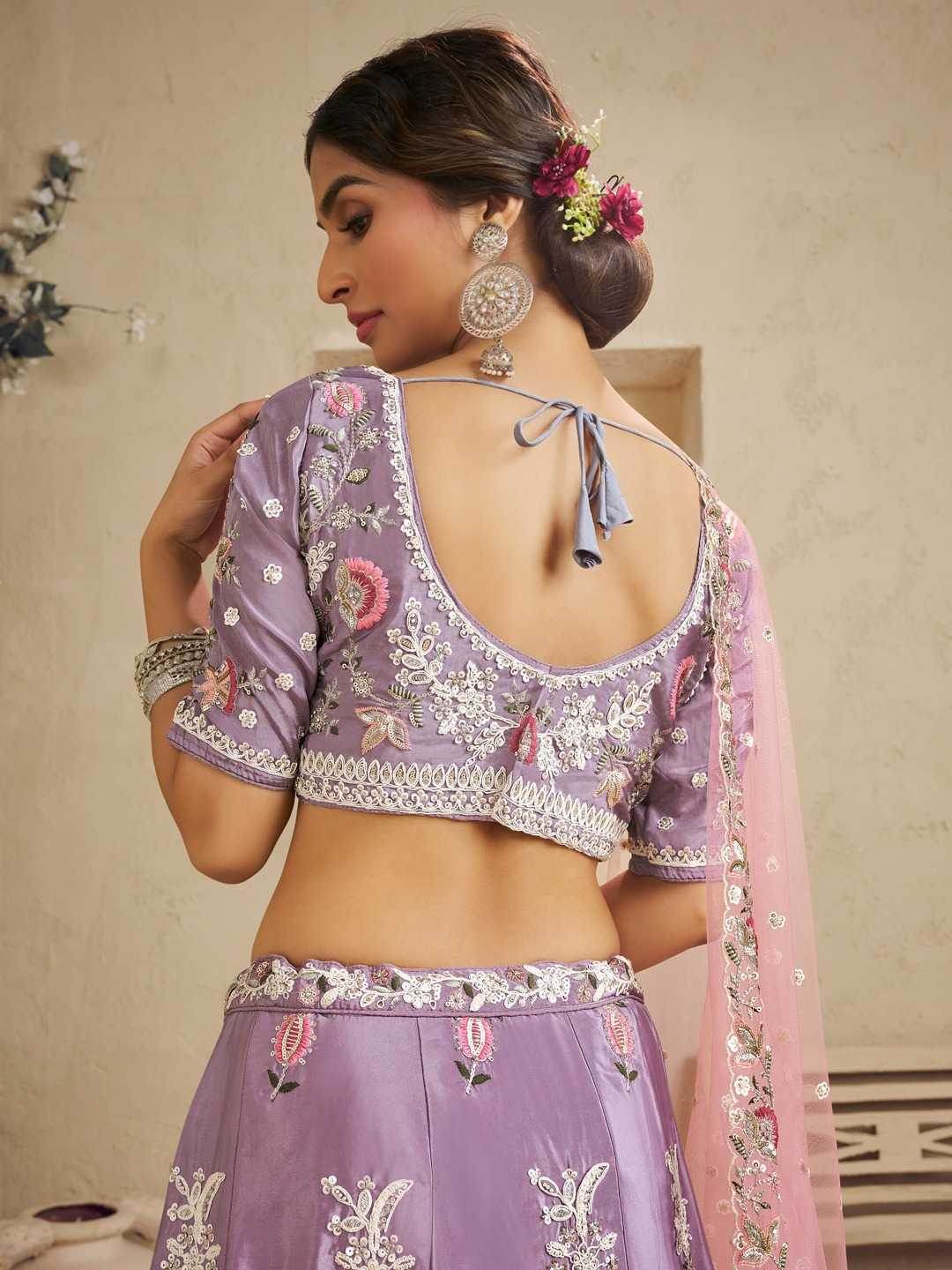 Satin Silk Lehenga - MYLUXURY LANE ENTERPRISE